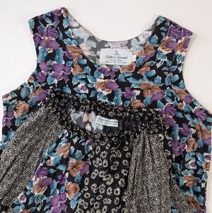 Vintage Suttles & Seawinds Floral Patchwork Set - Top & Maxi Skirt Set - Large